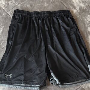 Under Armour Men's Black and Gray Athletic Shorts